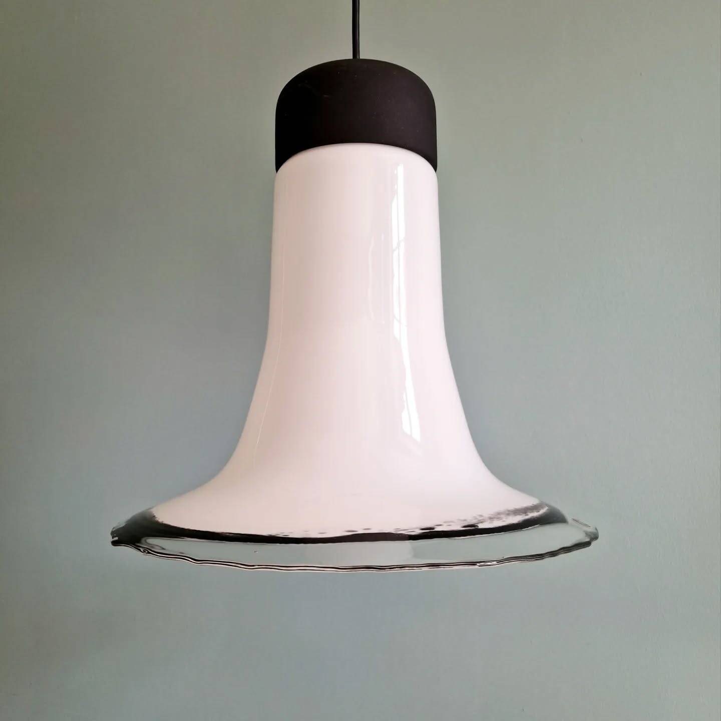 Large glass pendant light, Peill & Putzler, 1970s