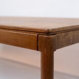 Coffee table in teak with brown ceramic tiles of danish design from the 1960s.