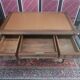 Louis XVI style desk, leather top, 3 drawers and writing tablets