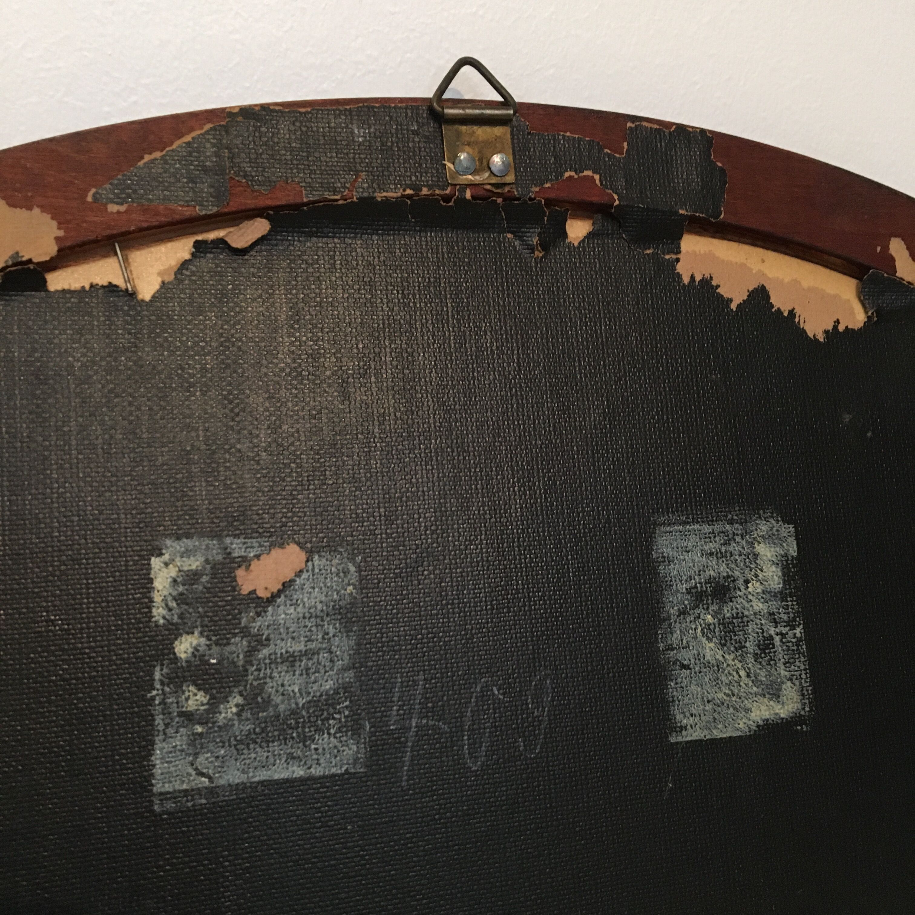 Still life bouquet of priming oval frame