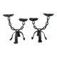 Pair of large wrought iron candlesticks 1950