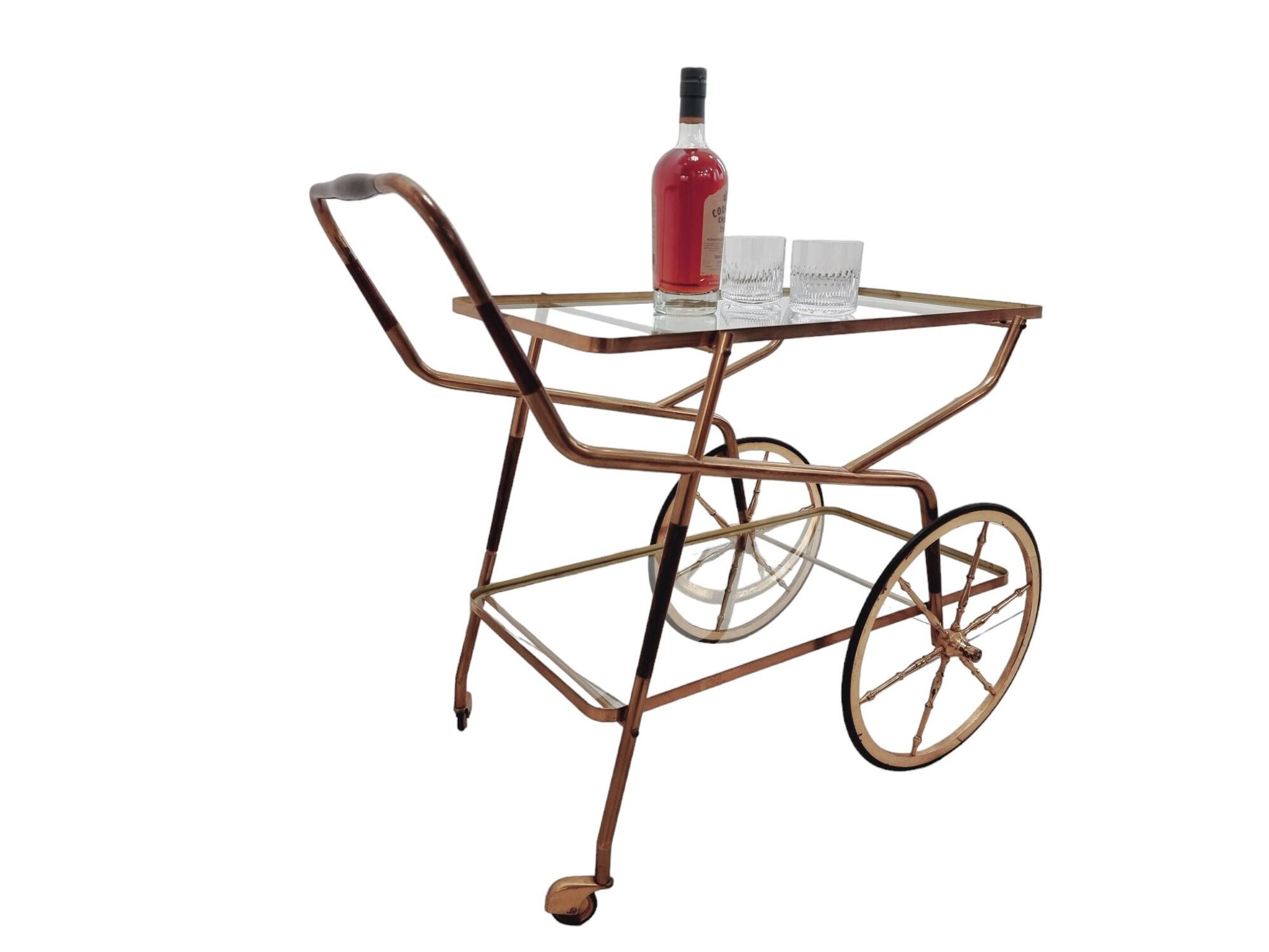 Hollywodd Regency / Neo-classical Serving or drinks trolley, Italy 1950s