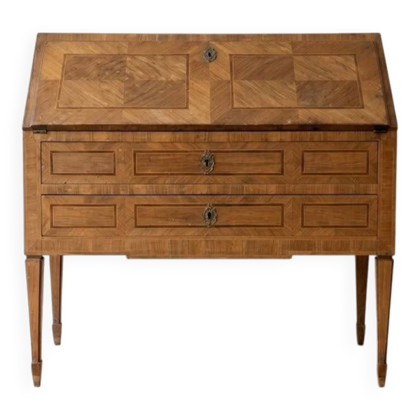 Ancien bureau secrétaire bois marqueterie