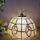 Vintage mother-of-pearl and brass lampshade pendant light with fruit decorations (2)