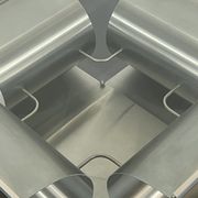 Coffee table in brushed steel 1970