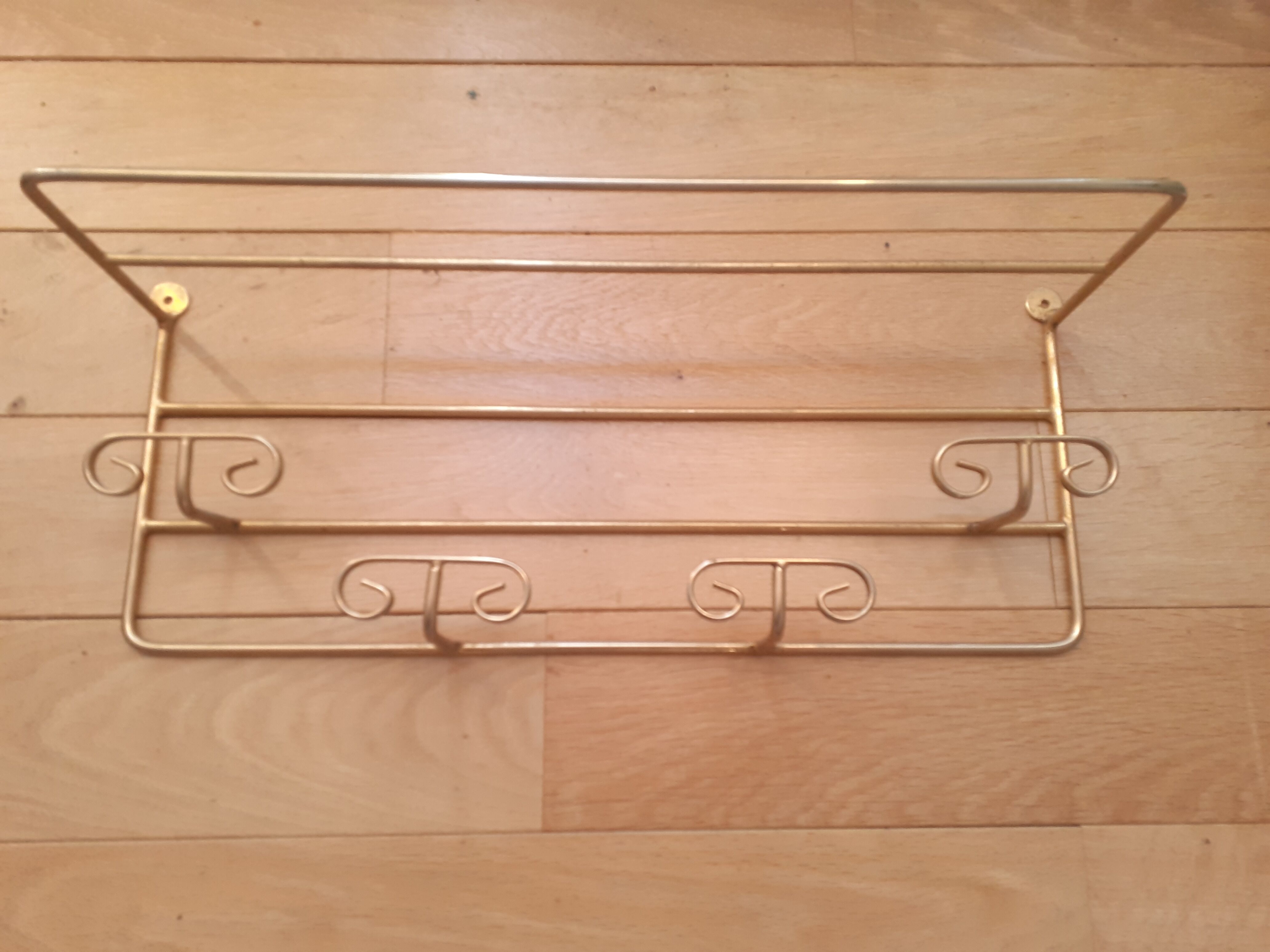 Golden coat rack 4 hooks