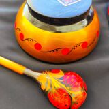 Vintage fruit salad service with their complete new ussr made spoon