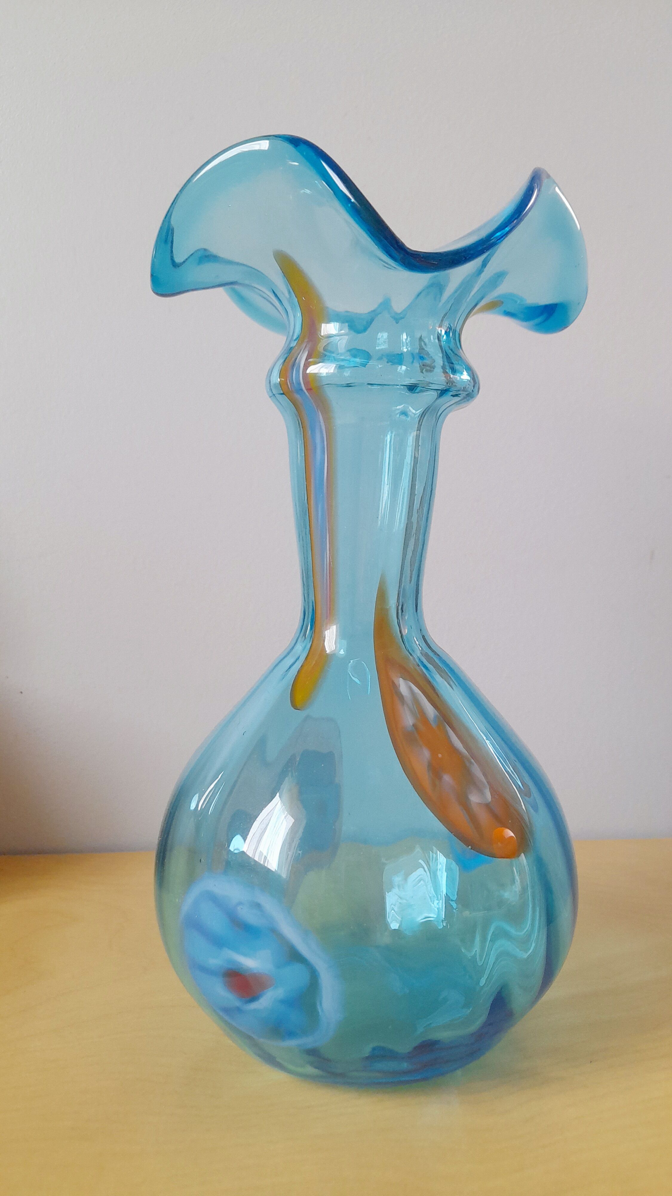 Millefiori Murano collar vase