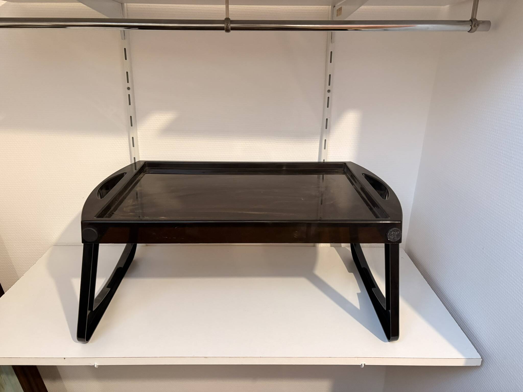 Vintage Brown Smoke Folding Tray Table