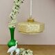 Vintage yellow Clichy glass lampshade pendant light