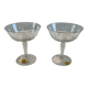 Set of two crystal stem glasses