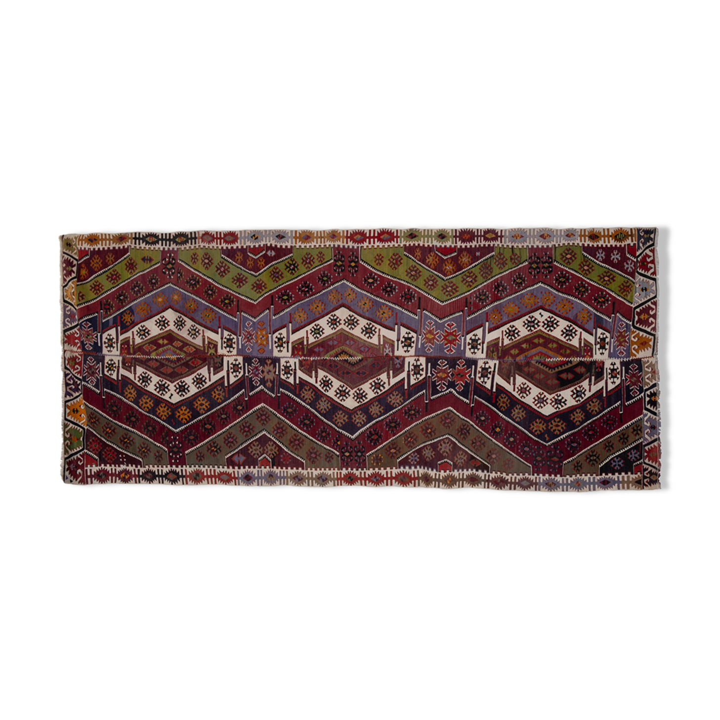 Turkish Kayseri Kilim Rug 173 x 403 cm