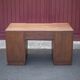 Art deco desk, oak minister's office, large 2-box desk, drawer desk, 40's