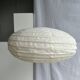 Large oval flat Japanese-style suspension in rattan and natural linen H35 D60.