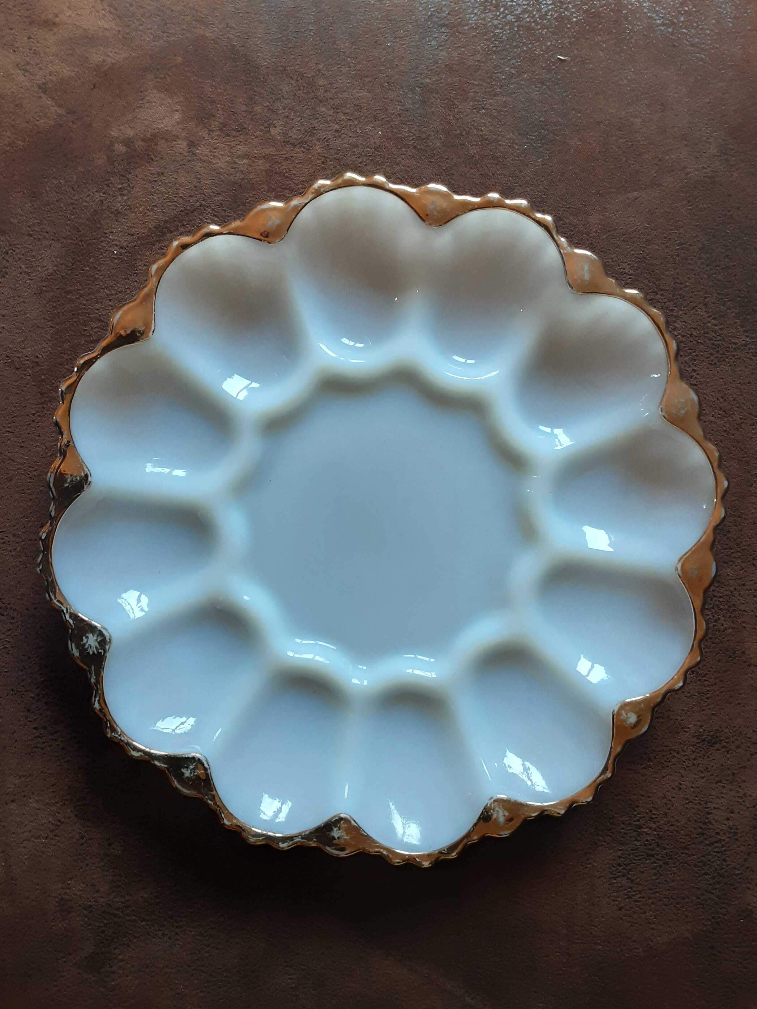 White opaline dish