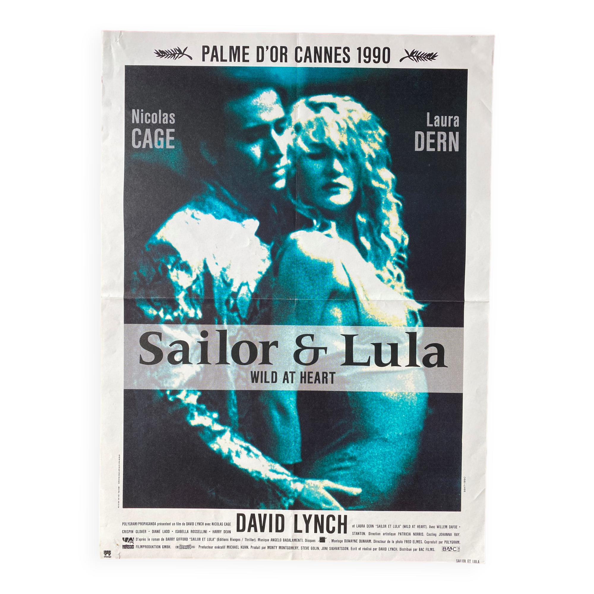 Original cinema poster "Sailor and Lula" David Lynch, Nicolas Cage 40x60cm 1990