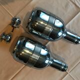 Flacons thermos en métal argenté