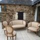 Salon soie et bois style Louis XV