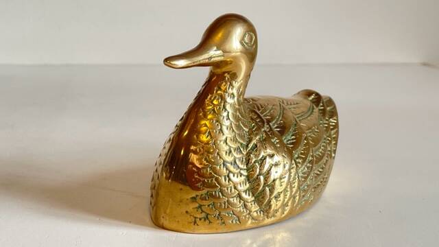 Canard en laiton vintage