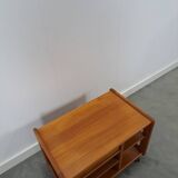 Deense teak audio trolley met lade vintage tv meubel