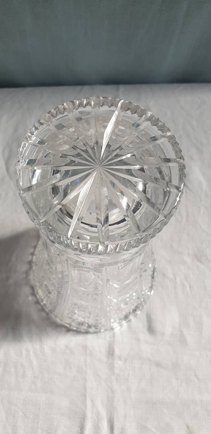 Bohemian crystal vase