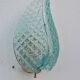 Set of 2 Rare Wall light Blue Jewel Murano Glass Leave by Barovier e Toso, 1950s