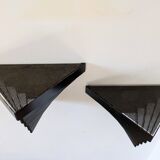 Pair of 1960s wall lights in perforated metal in the style of Mategot