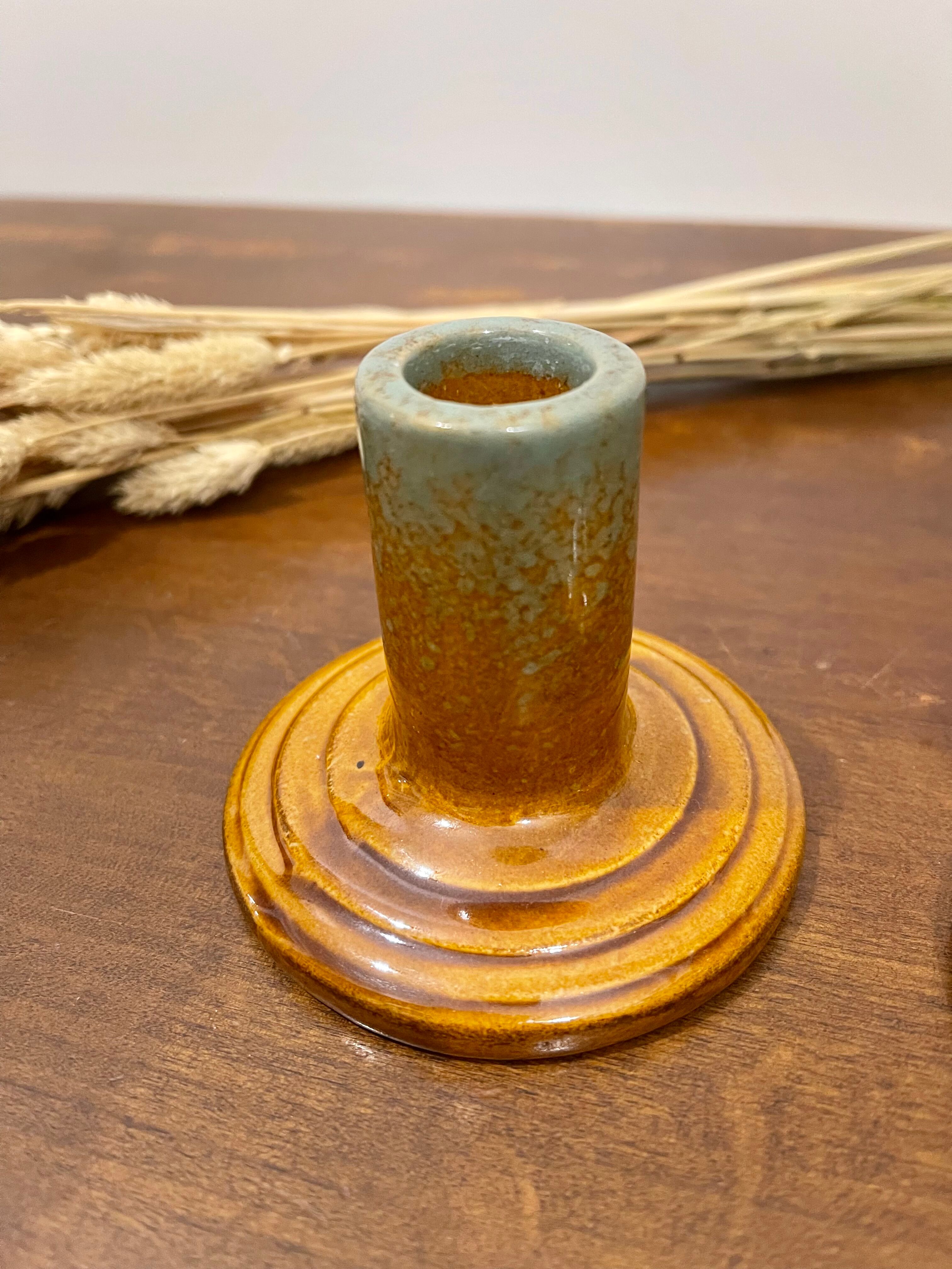 Pair of ceramic candlesticks