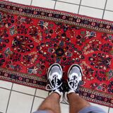 Tapis vintage fait main Sarouk 66cm x 130cm - 1C998