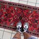 Tapis vintage fait main Sarouk 66cm x 130cm - 1C998