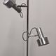 Space age modernist floor lamp with 2 aluminium spots, France circa 1970.