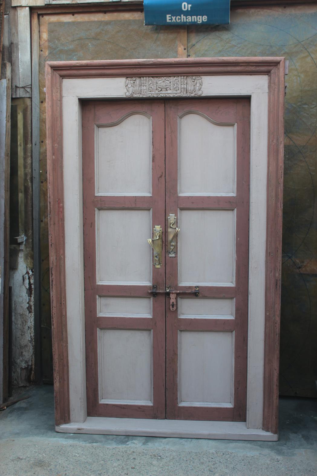 Indian door in old teak