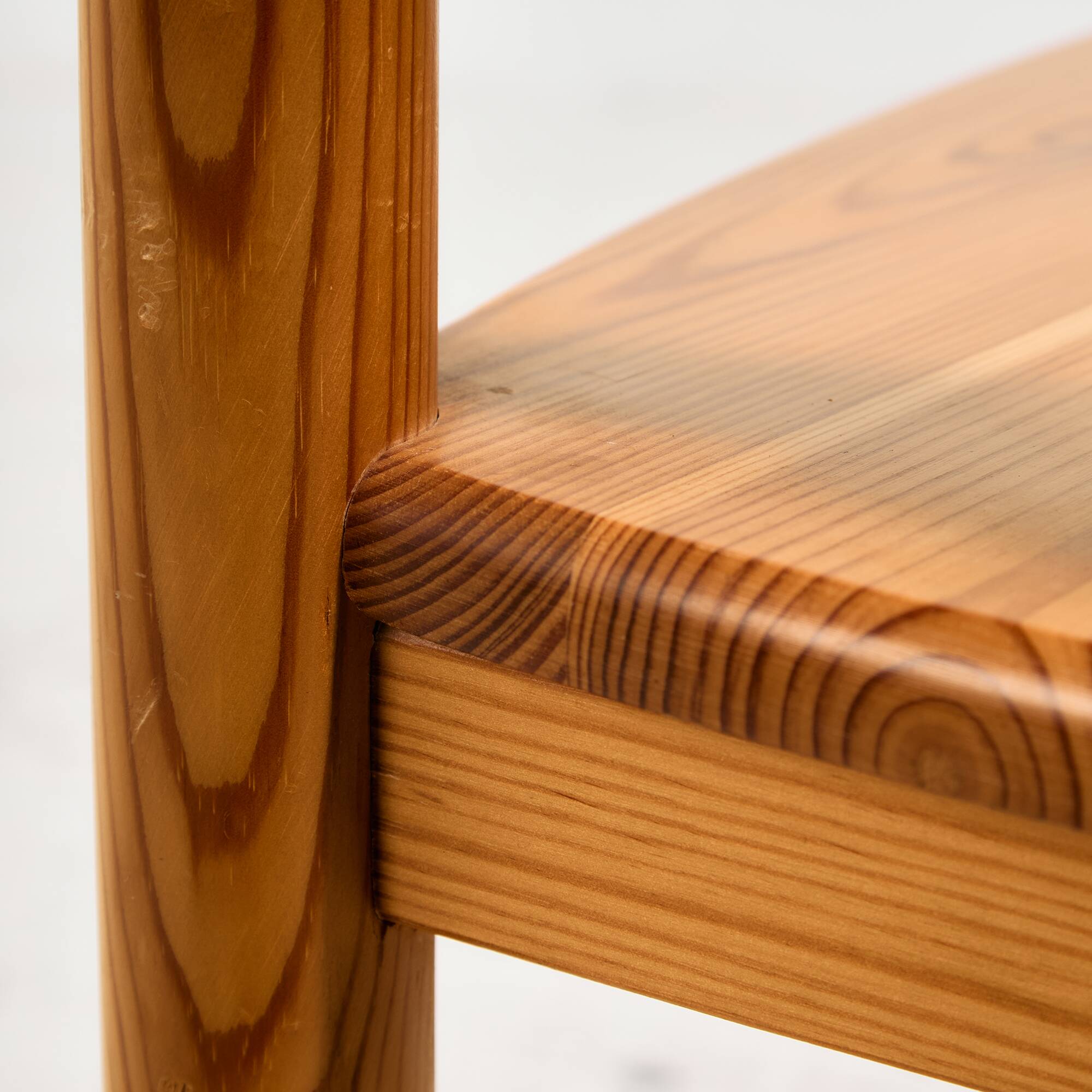 Pine dining set by Rainer Daumiller, Set of 7