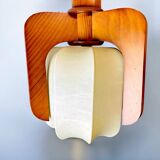 Portuguese mid century modern wooden hanging light