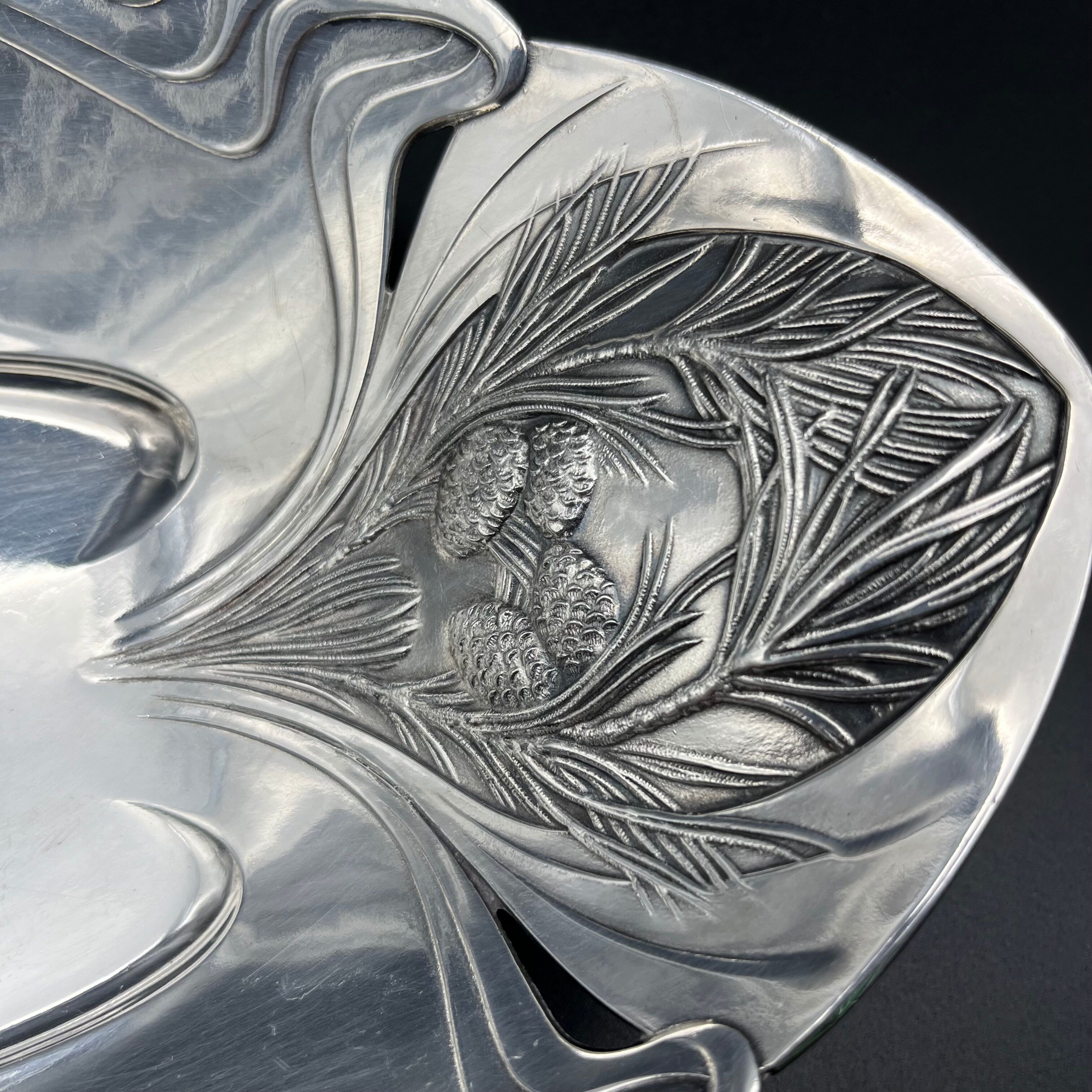 Basket Gallia Christofle in metal silver