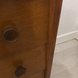 Chest of drawers 3 drawers vintage blond wood 60s