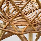 Rattan desk and chair 1960