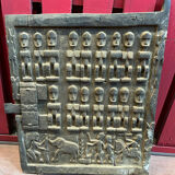 Ancien volet de grenier du Mali dogon avec sa serrure