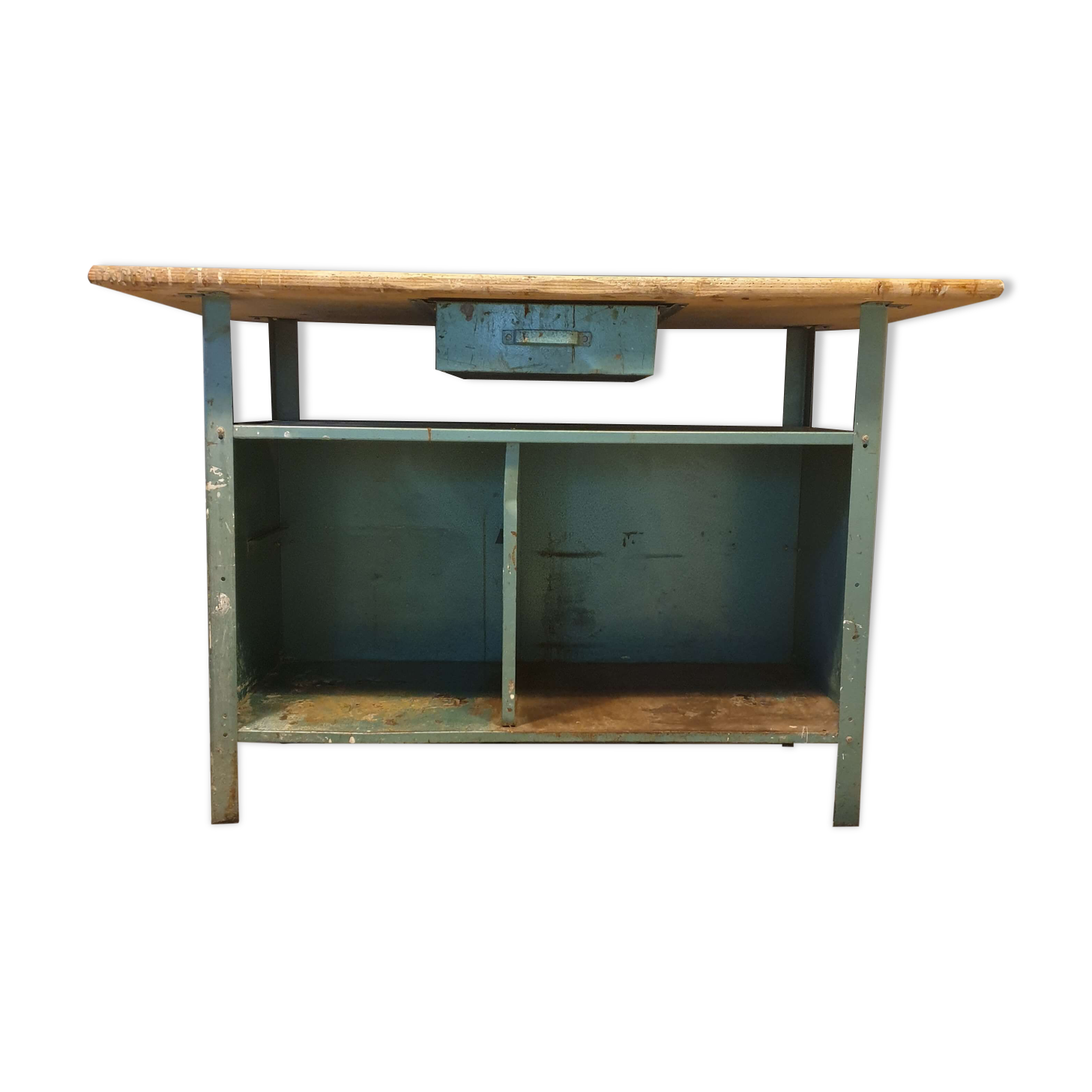 Wood and metal workbench