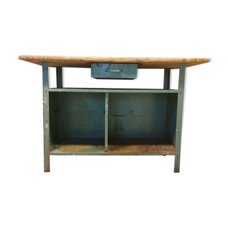 Wood and metal workbench