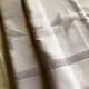 Drap ancien en pur lin teinté en mauve jacana