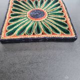 Raffia trivet:multicolor