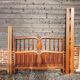 Antique Double Bed Frame in Solid Cherry Wood NF