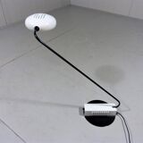 Italian desk lamp in white & black, 1980’s