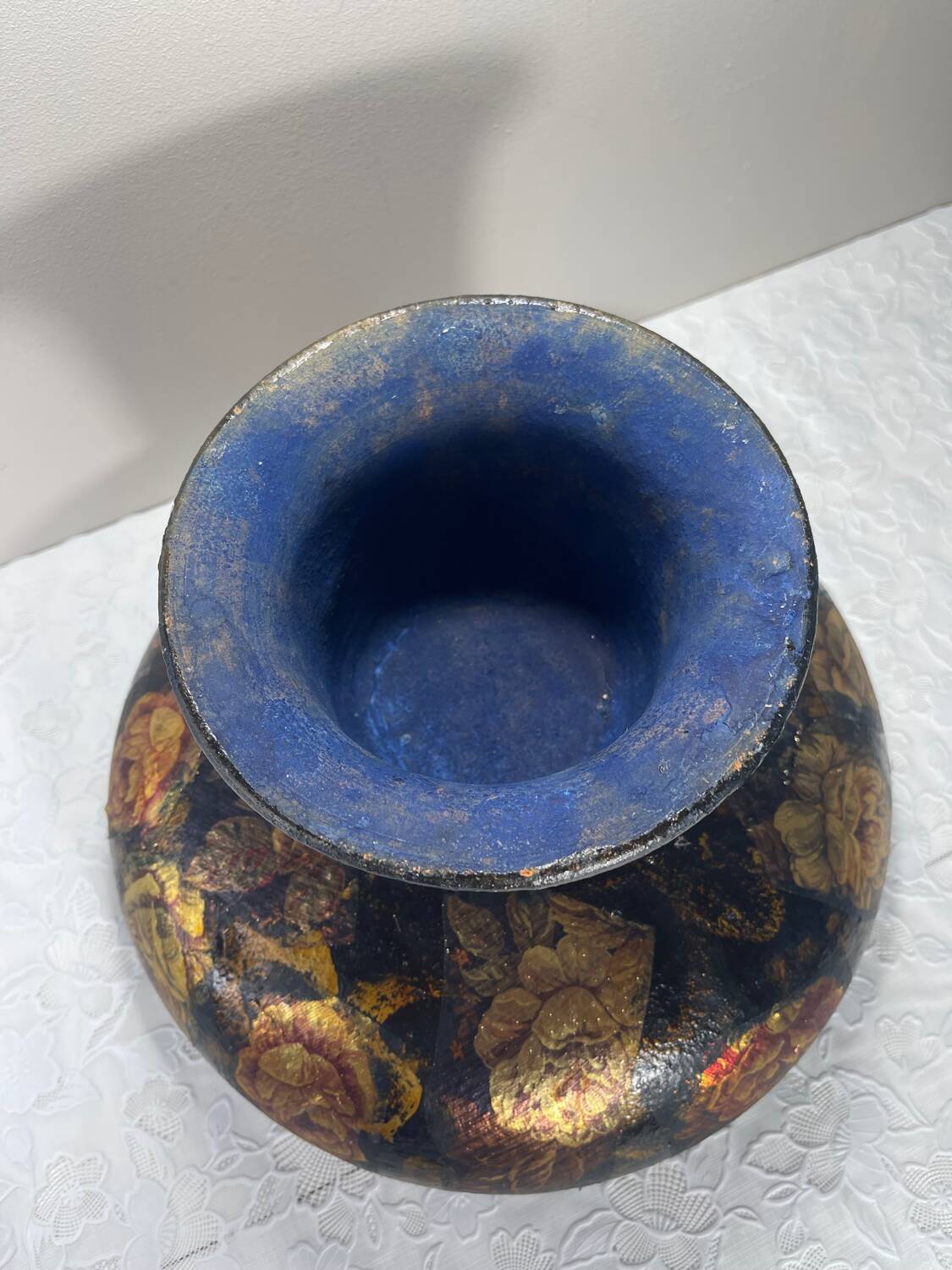 Handmade Terracotta Fruit Bowl / Centerpiece on Pedestal