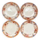 4 Digoin Sarreguemines earthenware saucers