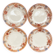 4 Digoin Sarreguemines earthenware saucers