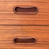 Desk Arne Vodder Teck Danish design 50's box with sliding drawers