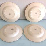 Four soup plates Ivory service/Faienceries de Sarreguemines/vintage 50
