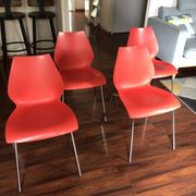 Set of 4 Kartell Maui chairs by Vico Magistretti